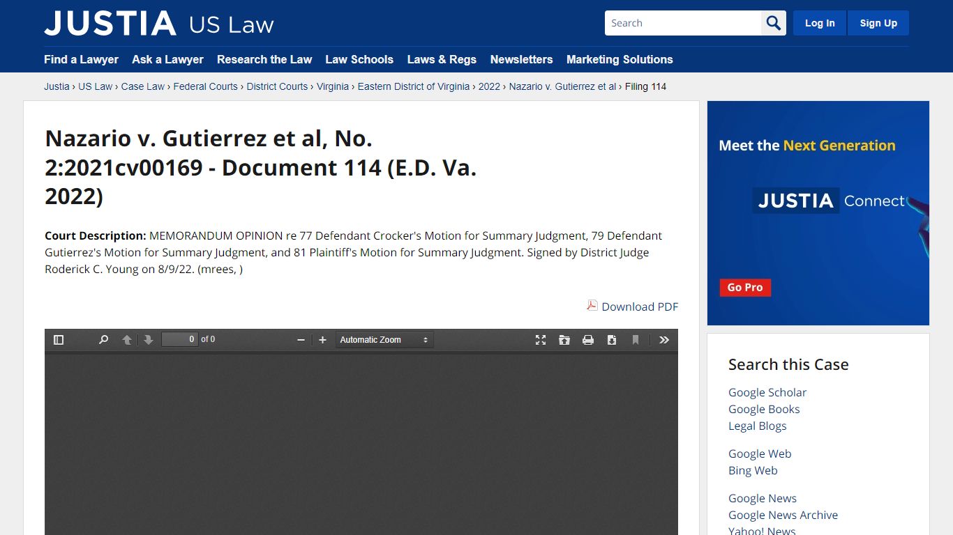 Nazario v. Gutierrez et al, No. 2:2021cv00169 - Document 114 (E.D. Va ...